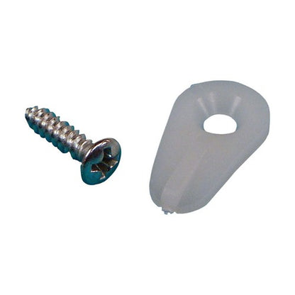 US Hardware White Nylon Screen Clip 8 pk
