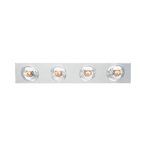 Westinghouse Chrome Silver 4 lights Incandescent Bathroom Bar Fixture Wall Mount