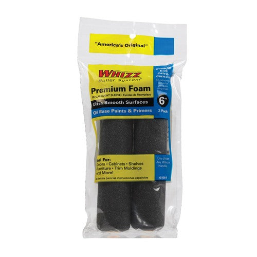 Whizz Foam 6 in. W X 1/2 in. Mini Paint Roller Cover 2 pk