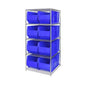 Quantum Chrome Wire Shelving Units with HULK Containers (WR Series)
