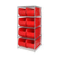 Quantum Chrome Wire Shelving Units with HULK Containers (WR Series)