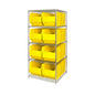 Quantum Chrome Wire Shelving Units with HULK Containers (WR Series)