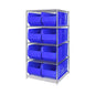 Quantum Chrome Wire Shelving Units with HULK Containers (WR Series)