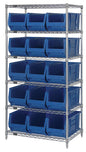 Quantum Chrome Wire Shelving Units with Hulk Containers (WR Series)