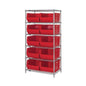 Quantum Chrome Wire Shelving Units with HULK Containers (WR Series)
