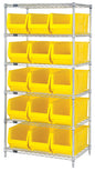 Quantum Chrome Wire Shelving Units with Hulk Containers (WR Series)