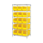 Quantum Chrome Wire Shelving Units with HULK Containers (WR Series)