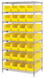 Quantum Chrome Wire Shelving Units with Hulk Containers (WR Series)