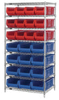 Quantum Chrome Wire Shelving Units with Hulk Containers (WR Series)