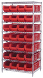 Quantum Chrome Wire Shelving Units with Hulk Containers (WR Series)