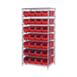 Quantum Chrome Wire Shelving Units with HULK Containers (WR Series)