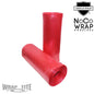 15" Oscillated x 1,476, Red 7.4 mic Coreless Prestretch,  4 rls/cs with folded edges; Without Handle